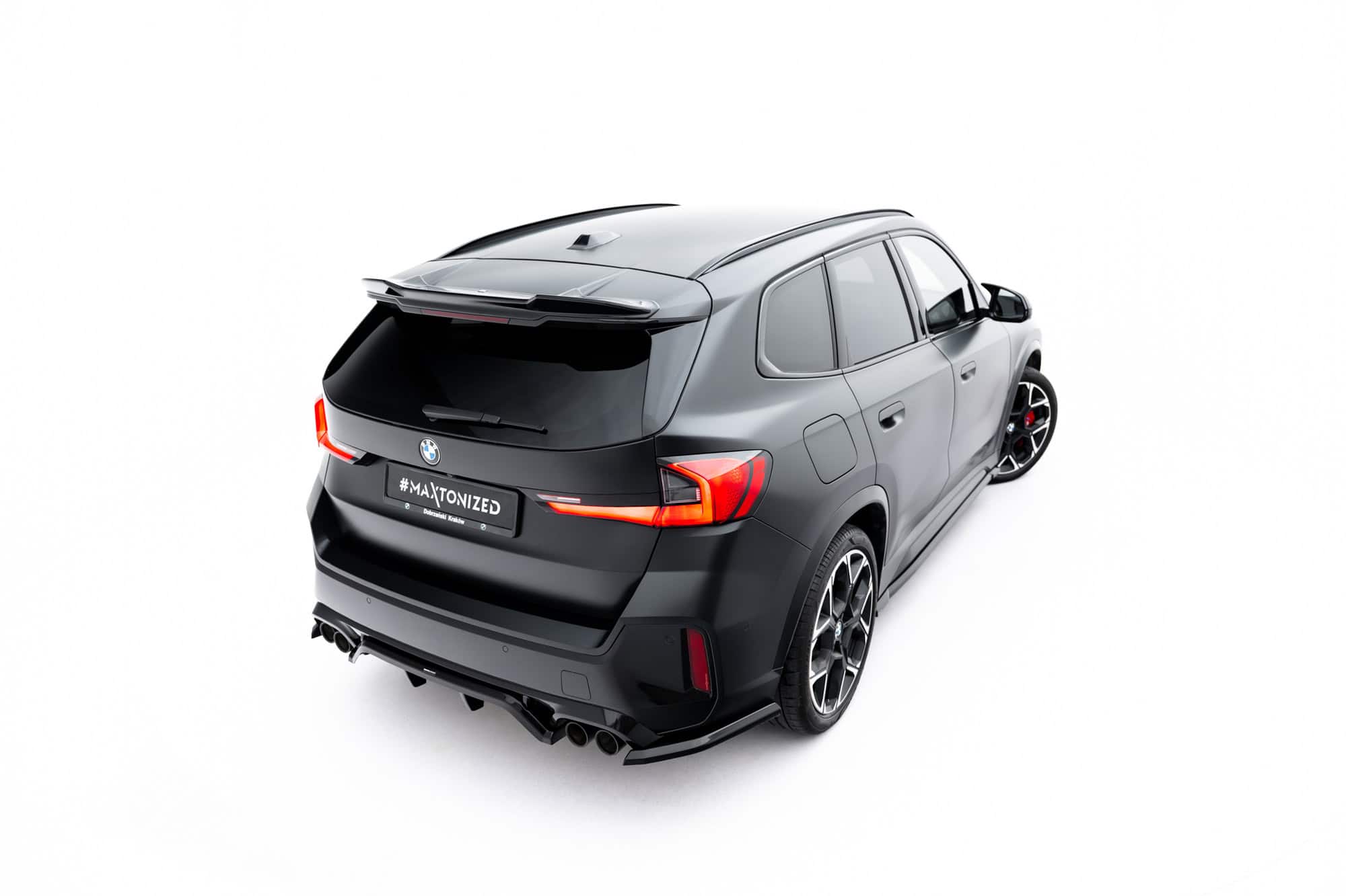 Maxton design gloss black roof spoiler 3d for bmw x1 m35i u11 - image 3