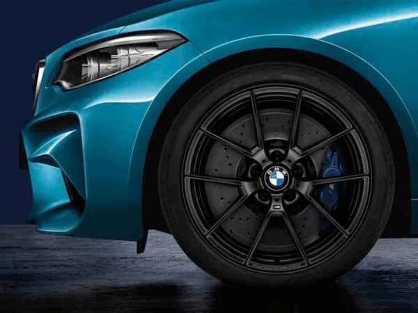 Alternative view of Genuine BMW Matt Black 763M Alloy Wheels for F80 M3 F82 F83 M4 & F87 M2